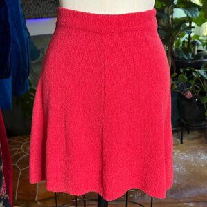 Vintage Barneys New York Italian Knit Mini Skirt (Red)